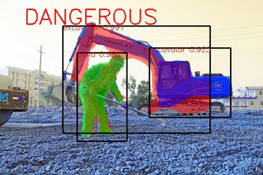 Hazard Detection of Construction Workers Using Mask R-CNN
